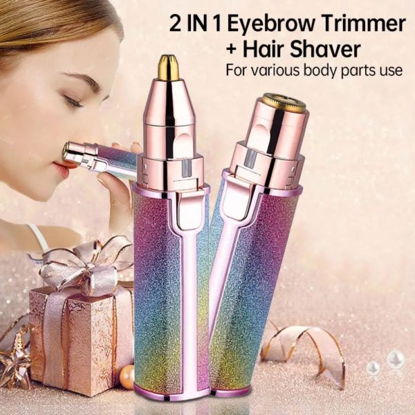 2-in-1 Rechargeable Eyebrow & Facial Hair Trimmer