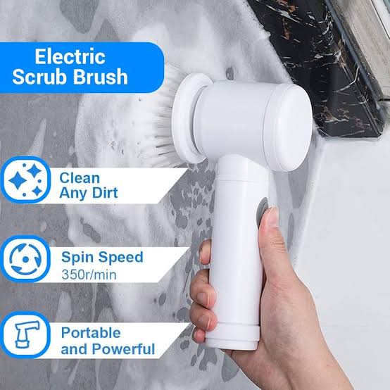 5 in 1 Electric Cleaning Brush | USB Rechargeable Multi-Purpose Scrubber