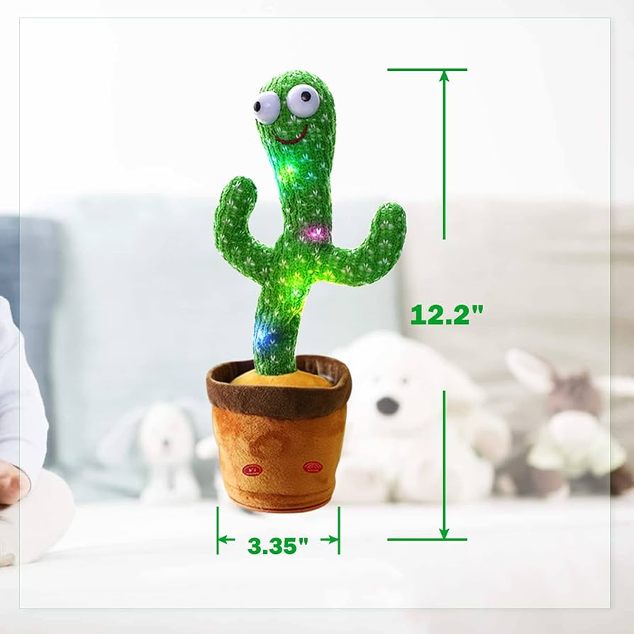 Interactive Dancing Cactus Toy with Music & Voice Repeat