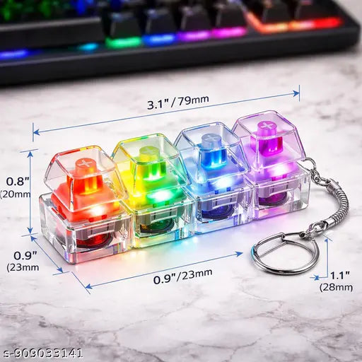 RGB Click & Light Keychain Fidget Toy