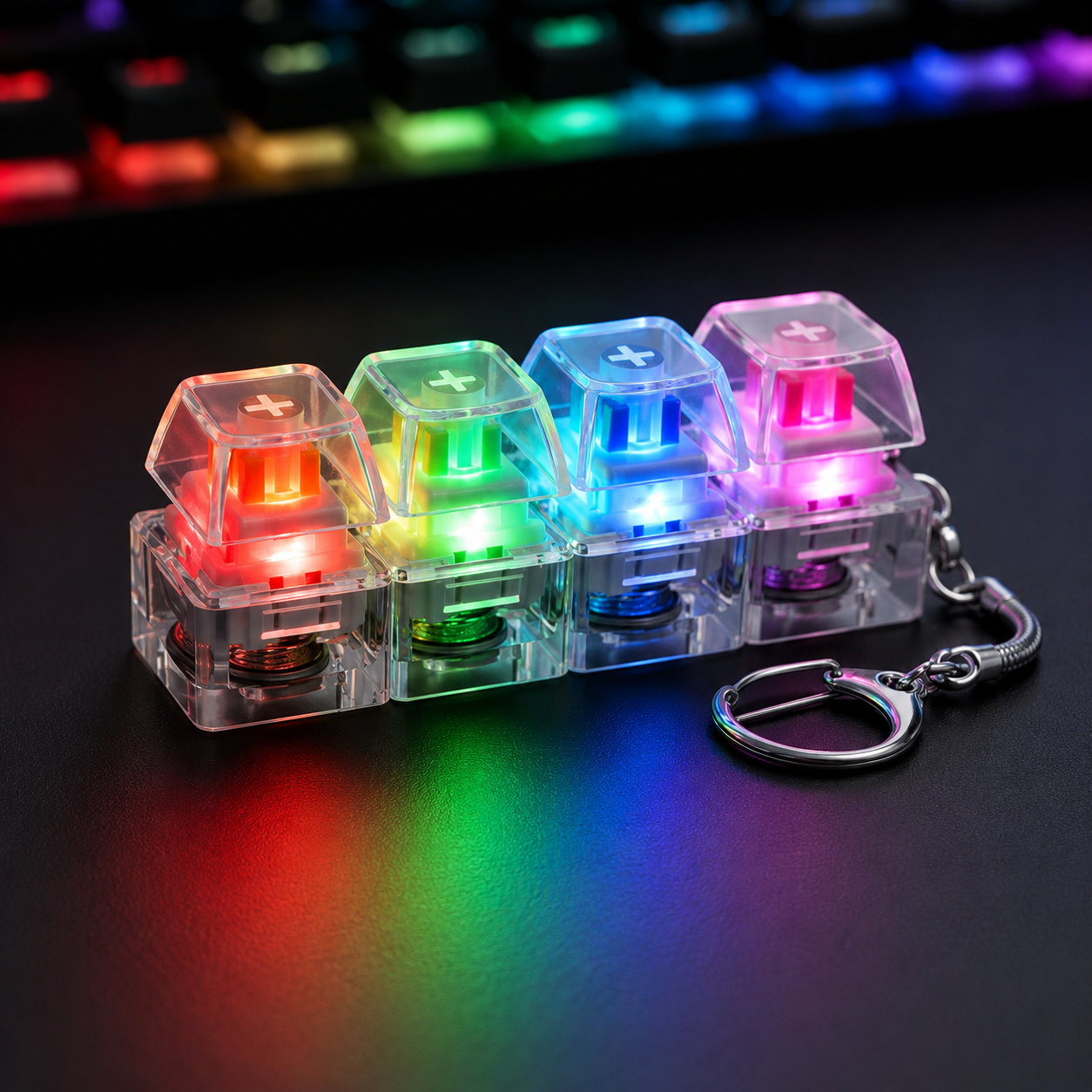 RGB Click & Light Keychain Fidget Toy
