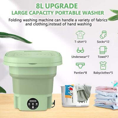 Foldable mini washing machine 8L