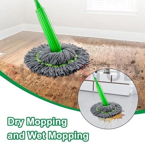 Premium Self-Wringing Microfiber Twist Mop | Hands-Free Floor Cleaning Mop
