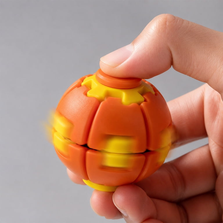 2-in-1 Auto Rotating Fidget Ball Spinner – Stress Relief Magic Spin Toy