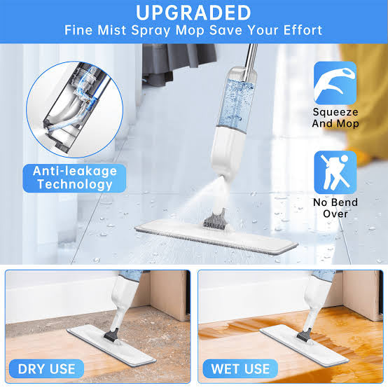 Premium Spray Floor Mop with Refillable Water Tank