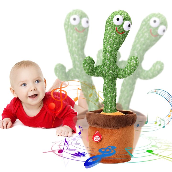 Interactive Dancing Cactus Toy with Music & Voice Repeat