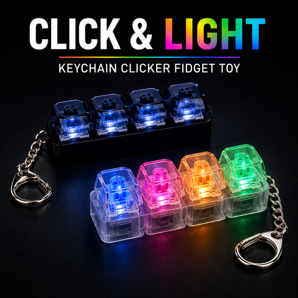 RGB Click & Light Keychain Fidget Toy