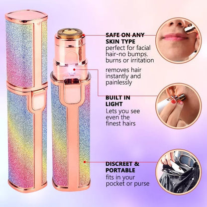 2-in-1 Rechargeable Eyebrow & Facial Hair Trimmer