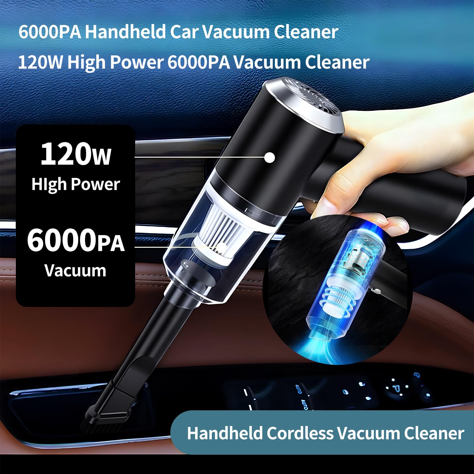 Mini Car Vaccum Cleaner gun Wireless