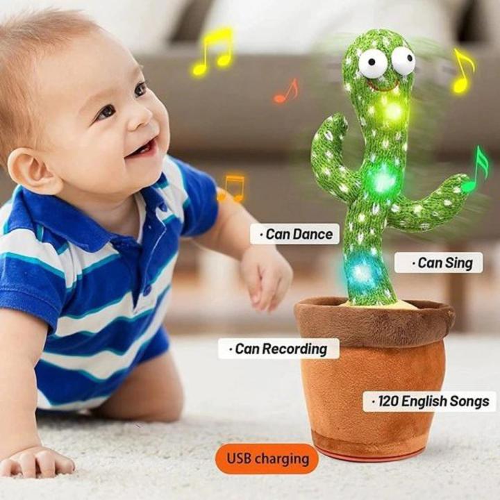 Interactive Dancing Cactus Toy with Music & Voice Repeat