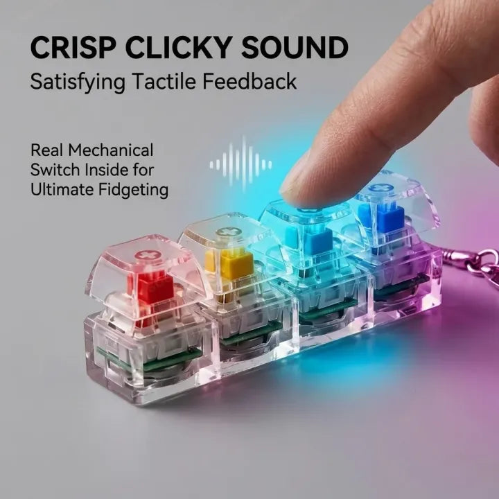 RGB Click & Light Keychain Fidget Toy